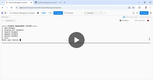 C Programming Student Management System with File Handling | Vidyashree .M posted on the topic | LinkedIn