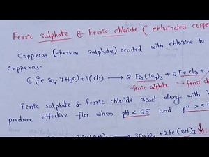 Ferric sulphate and ferric chloride coagulation | Sodium aluminate coagulation