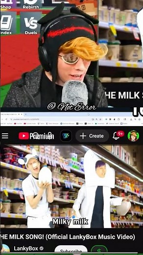 KreekCraft Sings LankyBox’s Milky Milk Song on Stream… #shorts #kreekcraft