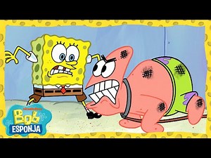 Bob Esponja | Lula Molusco Treina Patrick Para Ser um Bom Verme! | Bob Esponja em Português