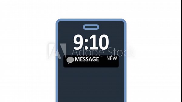 message notification minimal ui animation message pop up, sms or message bubble animation with mobile screen ui interface