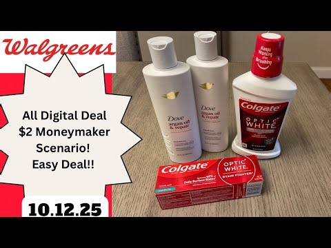 Walgreens All Digital Moneymaker Deal - 10/12 - Easy Scenario #walgreensdeals