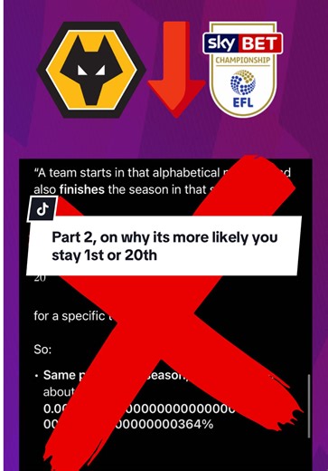 How likely really is any team to stay in thier starting alphabetical position and why it’s not the same for all positions regardless of team. Sorry @Conna Chahal I got carried away with more maths! #footballtiktok #premierleague #prem #epl #maths