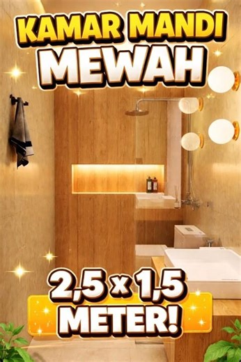 Kamar Mandi Mewah Cuma 2,5 x 1,5 Meter! #kamarmandimodern #rumahminimalis