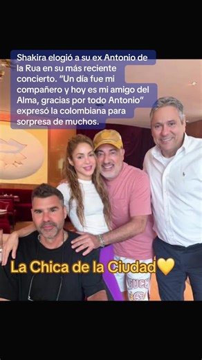 Shakira agradeció a su ex Antonio de Rua su incondicional amistad!!! #TrashpaTrash #TpT #LCC‼️