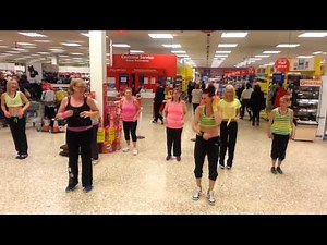 TESCO Zumba Flash mob Moves like Jagger & Cha Cha slide