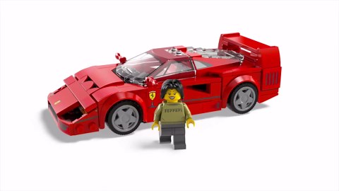 LEGO Speed Champions Ferrari F40 Supercar, Toy Car Model Building Set with Driver Minifigure, Collectible Ferrari Toy for Kids Ages 9 and Up, 76934