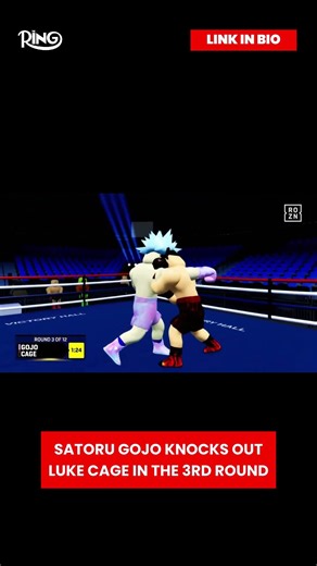 Satoru Gojo KOs Luke Cage! 🥊 #theringpf #boxing #boxingchampion #prizefighterroblox #roblox
