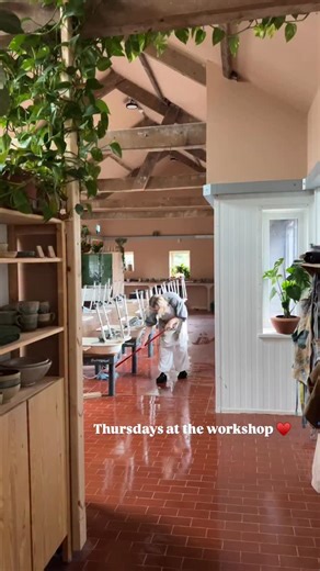2.6K views · 5 comments | Snippets of a lovely day teaching our 6 week wheel throwing course students. We’re in our busy BUSY season now and with courses and studio memberships in full swing, one thing I’m grateful for is how easy this workshop is to clean and maintain. Beautiful terracotta tile floor, solid splashpan wheels, easy to wipe work surfaces. This potter does not tolerate clay dust 﫧we mop daily﫧 #cumbria #potterylife | Upland Clay | Facebook
