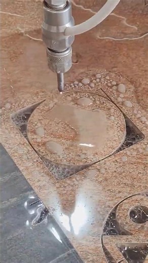 Waterjet Cutting Granite Patterns with Precision.