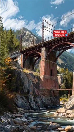 Engineering Marvel in the Himalayas: Building a Railway Bridge! # #engineering #construction