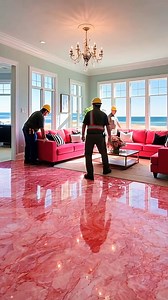Mesmerizing floral pink epoxy flooring #homedesign #interiordesign | Inspiring Designs