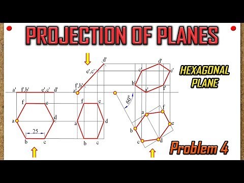 PROJECTION OF PLANES_Recreated_Lecture 4 - Hexagon with surface inclined to HP and diagonal to VP