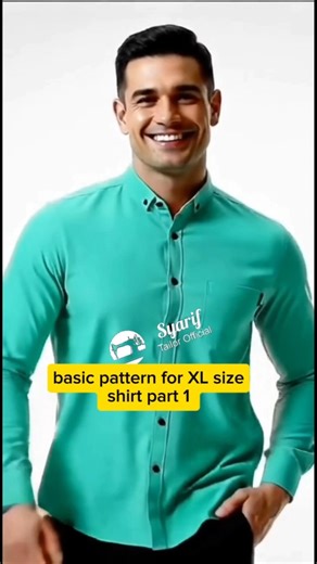 basic pattern for XL size shirt part 1 #shorts #sewingpattern #patterndesign #fashion #diy