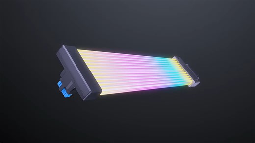 LIANLI 联力 Strimer 四代无线版 主板 24-pin 霓彩线 含发射器 电源延长线 逸彩灯光同步 装机氛围线