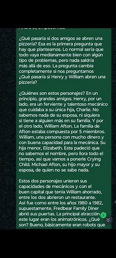 para entender la historia de five nights at freddy's... #fnaf