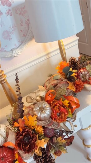 4.9K views · 118 reactions | Create a stunning DIY autumn harvest garland by layering fall florals and bows onto an evergreen base — perfect for adding cozy beauty to any space this season!  | Olivia's Romantic Home DIY | Facebook