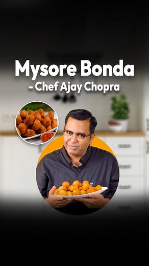 45K views · 428 reactions | One of my favourite South Indian quick snack recipes is Mysore Bonda. It's so easy, so tasty & comes with a sauce to eat with! Watch the full reel and tell me if you liked Crunchy Bonda! #bonda #snacks #mysorebonda #vegsnacks #teasnack #southindianfood #southindiandishes #friedfood #foodie #ajaychopra #ajaychoprarecipe | Ajay Chopra | Facebook