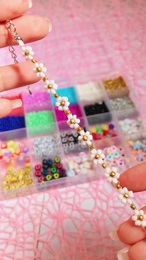 DIY Flower Bracelet Tutorial with Lock | Beads Set Tutorial