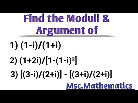 Argument of complex number | Modulus and Argument of complex number | Msc.mathematics #mathematics