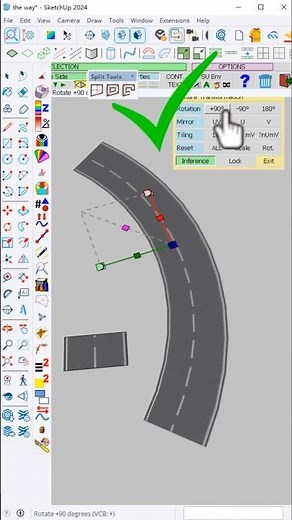 How to Use Fredo6 Tools in SketchUp for Texturing Curved Roads #sketchup#architecture