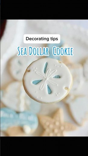 Sand Dollar Cookie Tutorial 🌊 DIY Beach Cookie Design