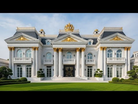 Inside a Royal Neoclassical Palace Mansion | Ultra Luxury White & Gold Dream Home Tour