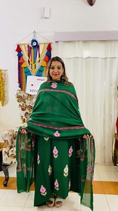 Aipan: We are going to present beautiful georgette 3 piece suit sets with lovely Kashmiri embroidery today at very reasonable range. For placing your orders and further details Watsapp us on https://wa.me/ 919667196194 IloveAIBA #AIBA #Premiumseller #Bossnet #Aipanbykiran #weaves #magicalmacrameknotsbykiran #handmade #supportsmallbusiness #indianweaves #dupattastyle #fiberartist #sanganeriblocks #handblocksuit #pochampallysuits #sambalpuri #silkdupatta #handpainted #handblockprinting #kashmirika