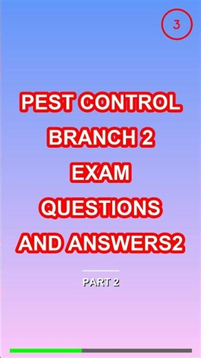 PEST CONTROL BRANCH 2 EXAM QUESTIONS AND ANSWERS2