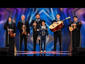 11-Year-Old in Traditional Mexican Suit STUNS AGT with Powerful Mariachi Voice!