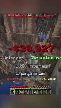can i make ZERO dollars? #minecraft #minecraftshorts #shorts