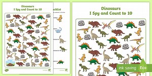 Dinosaurs I Spy and Count Activity to 10