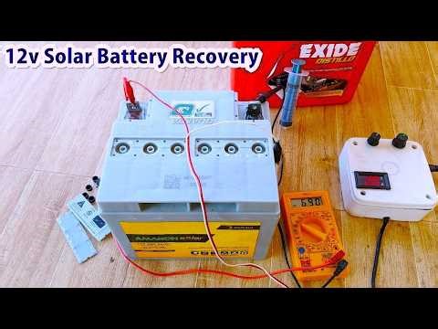 12v Solar Battery Dead? Distilled Water Recovery Hack | POWER GEN