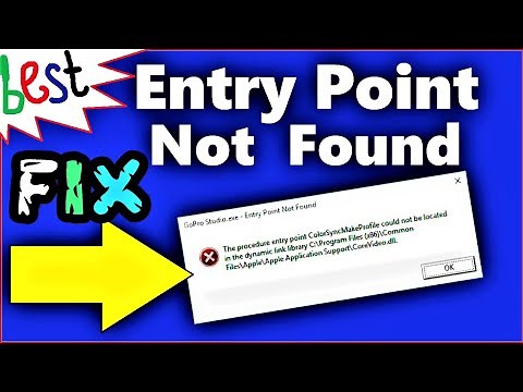 Entry Point Not Found Dynamic Link Library FIXED Windows 10 \\ 8 \\ 7