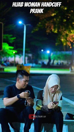 Hijab woman handcuff prank #funny #comedy