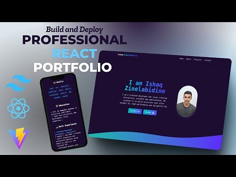 Build a Stunning React & Tailwind CSS Portfolio – Full 3-Hour Course! #ReactPortfolio