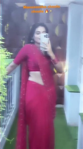 Love Me love Me One more time #Hot pink Saree Scene of Mallishwari #Model #Actress #Heroine #Saree💕