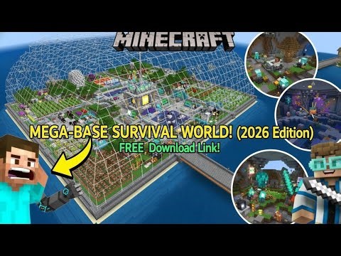 1.21 MINECRAFT BEST SURVIVAL WORLD | SURVIVAL WORLD LINK AND TRUE #minecraft