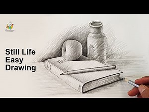 Still Life Quick Drawing Easy Step Step with Pencil Shading stroke
