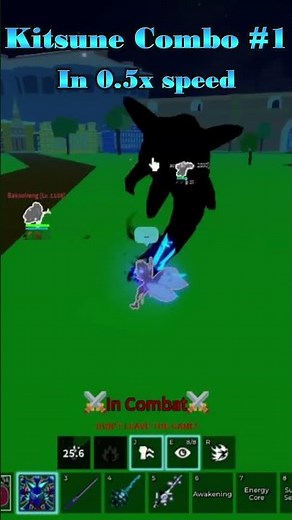 KITSUNE COMBO #1 ON BLOX FRUITS WITH SANGUINE ART AND GRAVITY BLADE!