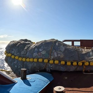 System 03's second extraction of plastic, all collected after sweeping an area of 480 square kilometers (more than 85,000 football fields) in 6 days. | The Ocean Cleanup