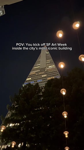 *THIS* is how you start @sf_artweek the city's most iconic building. The Transamerica Pyramid Center is your hub for all things SF Art Week, debuting @icasanfrancisco’s newest nomadic model. Here's what to expect 👇 💿Tara Donovan: Stategems Sculptures constructed from thousands of recycled CDs, shifting with light, time, and weather in the Annex Gallery. 🌱 Lily Kwong: EARTHSEED DOME A site-responsive living soil installation being live-3D printed with sustainable, seed-impregnated materials. C