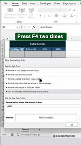 How to Automate Borders in Excel | Auto Border Trick Using Conditional Formatting #excel #exceltips