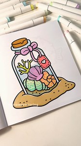 A jar full of seaside dreams and shell treasures 🐚✨This page is part of “Ocean Scene” Coloring Book, available on Amazon.Don’t miss this opportunity to embark on a soothing coloring journey. Get your copy now and experience the therapeutic magic of coloring.💫 Don’t forget to use our hashtags #cocowyocoloringbook #cocowyopublishing #cocowyo so we can admire your stunning artwork.👉 Join our Coco Wyo Coloring Books community group to stay updated on our latest OFFERS. Link in bio! #cocowyopublis