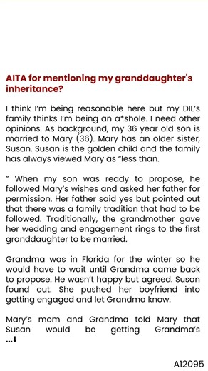 AITA for mentioning 💦 🚙 my granddaughter's inheritance? | Animals Tv