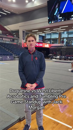 Duquesne is taking on West Liberty for their first acrobatics and tumbling meet of the season! Duquesne coming in with lofty expectations as the number seven team in the country! How will they do? Tune in at 6 to ESPN to find out! #acrobaticsandtumbling #ncaa #duquesne #duquesneuniversity