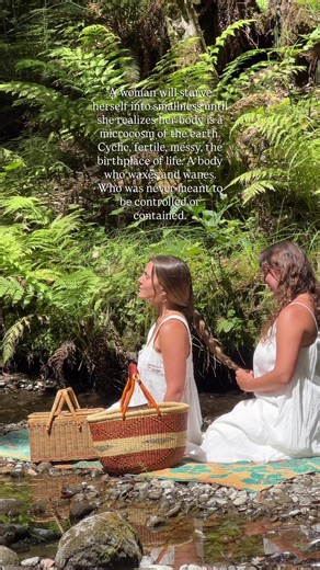 Womens bodies are a reflection of the earth. We are the birthplace of life! Why were we ever led to believe our worth lies in shrinking ourselves to fit into the molds of a sick society? Our bodies are meant to expand and contract. To go through seasons. To rise and fall. So much will heal when women remember our bodies are meant to squish, bend, curve, and fold. In what ways has society outwardly and subtly taught you to shrink yourself? For me it’s the endless narrative fed to us that women’s 