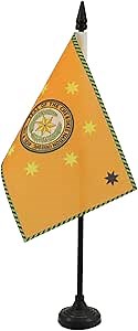 Cherokee Indians Table Flag 4'' x 6'' - Native American tribe Desk Flag 15 x 10 cm - Black plastic stick and base - AZ FLAG