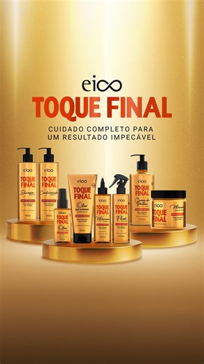 EICO on Instagram: "Você não precisa mais escolher entre hidratação e nutrição. ✨​⁣ ⁣ Chegou Eico Toque Final. Com Ácido Hialurônico + Mix de Óleos, essa é uma linha completa que, ao mesmo tempo, hidrata e nutre profundamente. Você vai amar esse ciclo de cuidado, onde cada produto potencializa o próximo, entregando tudo que o cabelo mais precisa.​⁣ ⁣ Acesse o site de Eico e experimente já essa novidade! 💛"