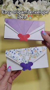 I made these lovely origami envelopes using patterned paper and a cute butterfly closure 🦋 They’re perfect for small gifts, notes,money or happy mail. Simple to make and so versatile 💜 #OrigamiEnvelope #PaperCrafts #HandmadeWithLove #DIYIdeas #GiftPackaging #CraftIdeas | Made By Hand